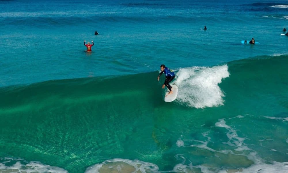 Surfing on the Margaret River coast